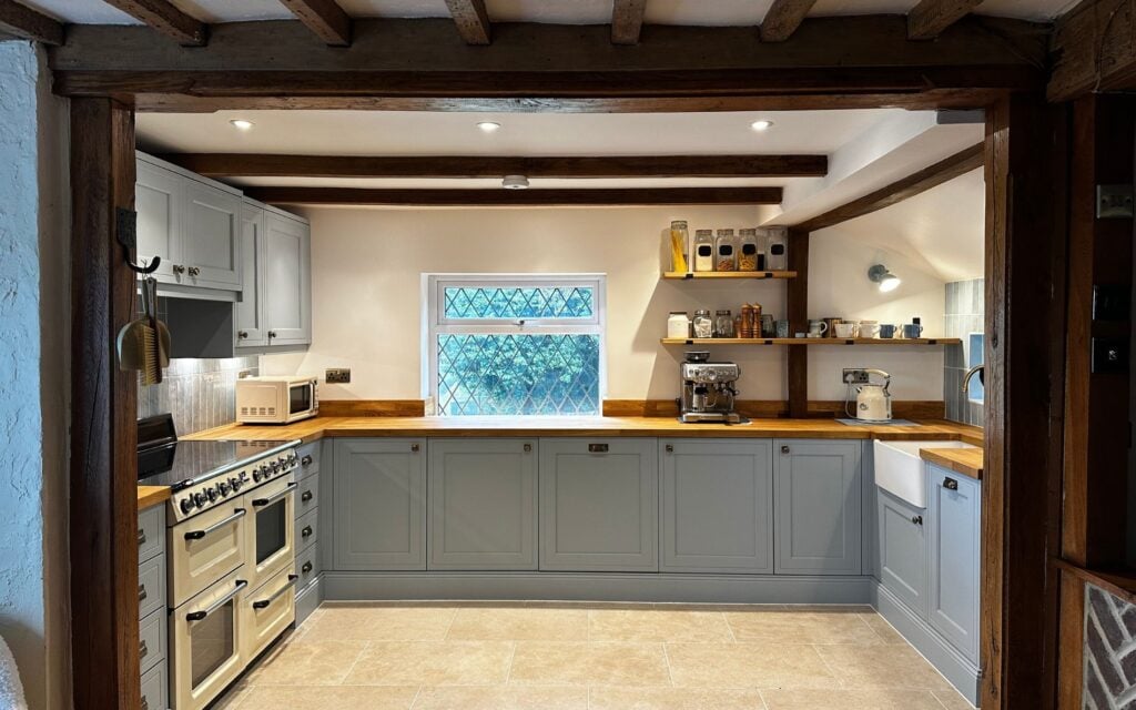 Winslow Kitchen in Pantry Blue by Roma Interiors