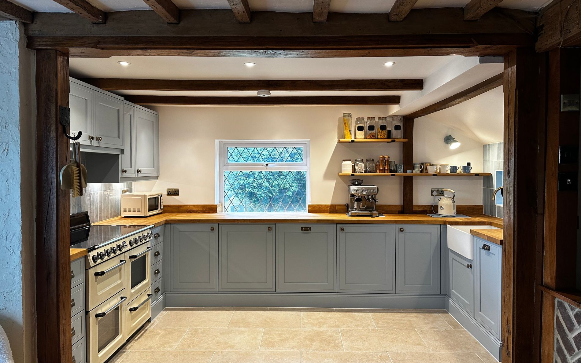 Winslow Kitchen in Pantry Blue by Roma Interiors