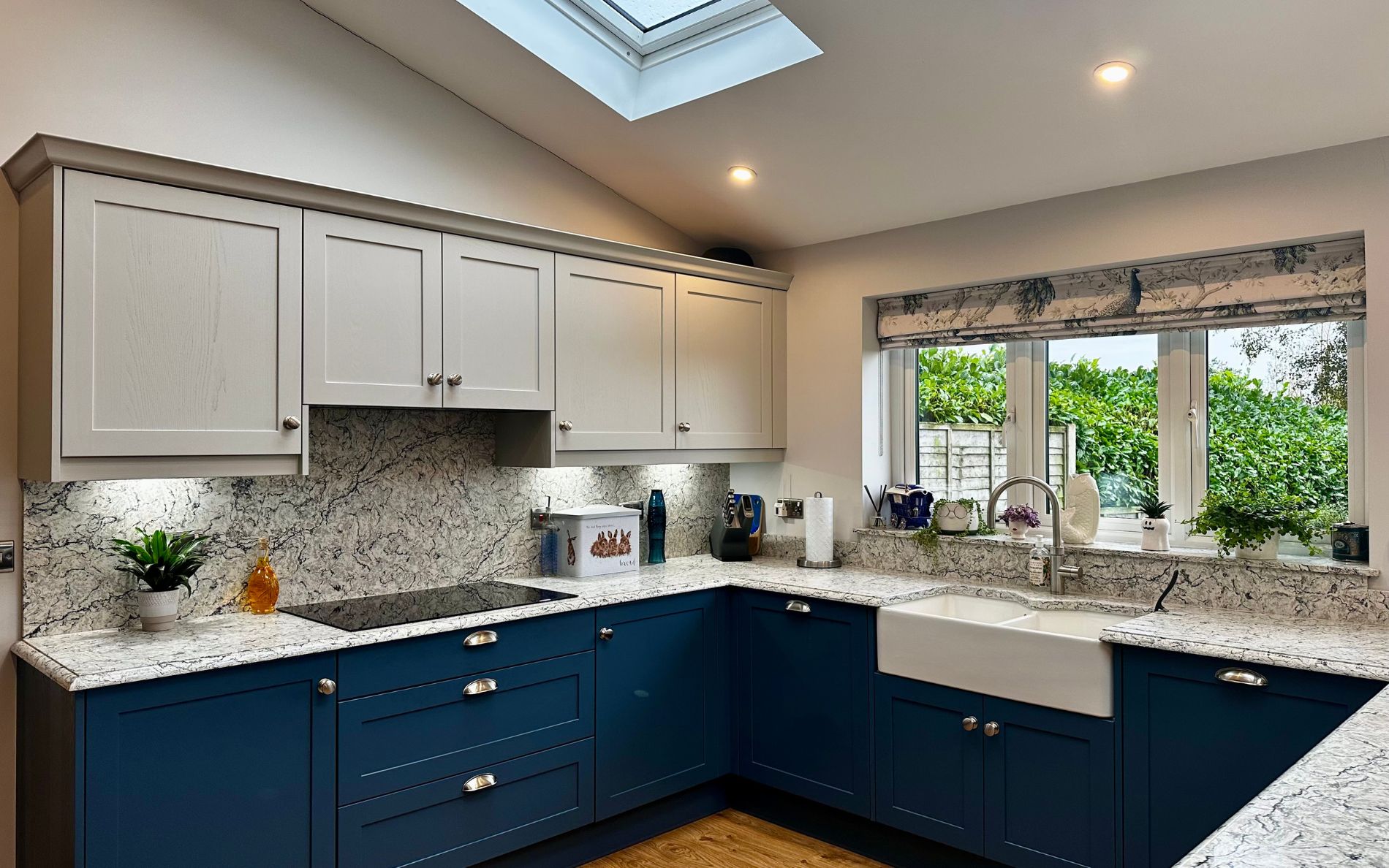 Aldana Kitchen in Airforce & Light Grey by Roma Interiors