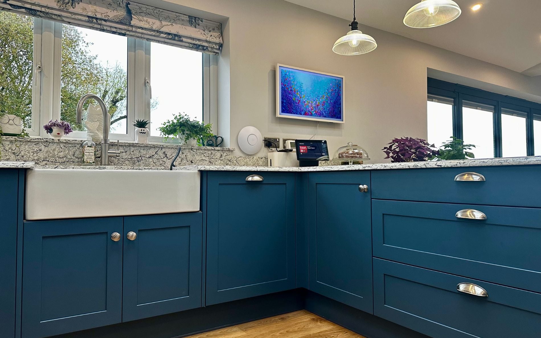 Aldana Kitchen in Airforce & Light Grey by Roma Interiors