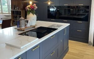 Aldana Kitchen in Slate Blue by Walrow Kitchens