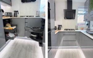 Strada Gloss Kitchen in Dust Grey by Saturn Interiors
