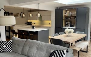 Strada Matte Kitchen in White & Graphite by Walrow Kitchens