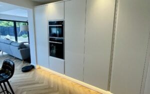 Strada Matte Kitchen in White & Graphite by Walrow Kitchens