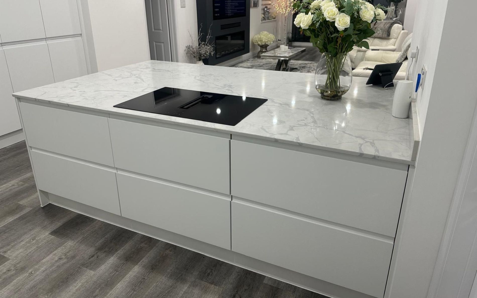 Strada Matte Kitchen in White by Silver Birch Kitchen Designs