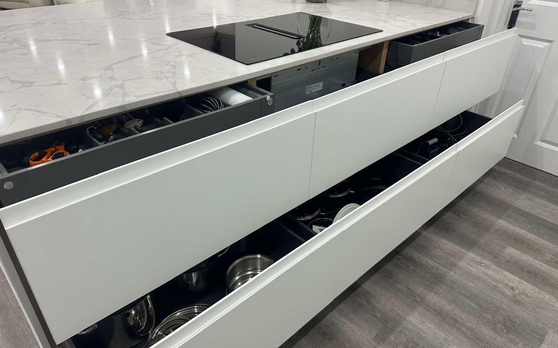 Strada Matte Kitchen in White by Silver Birch Kitchen Designs