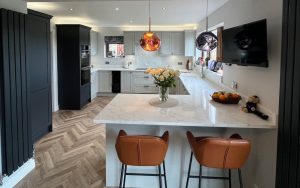 Aldana Kitchen in Light Grey & Slate Blue by Inline Kitchens