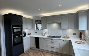 Aldana Kitchen in Light Grey & Slate Blue by Inline Kitchens