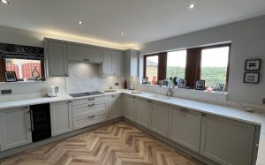 Aldana Kitchen in Light Grey & Slate Blue by Inline Kitchens