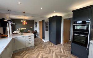Aldana Kitchen in Light Grey & Slate Blue by Inline Kitchens