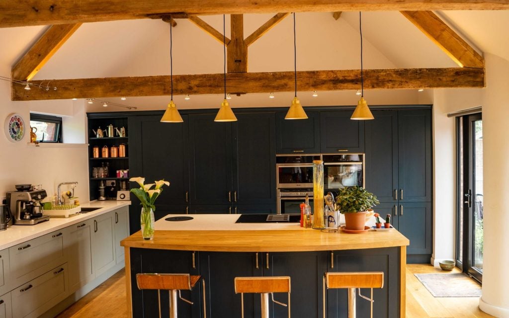 Aldana Kitchen in Marine & Pantry Blue by Walrow Kitchens