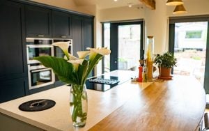 Aldana Kitchen in Marine & Pantry Blue by Walrow Kitchens