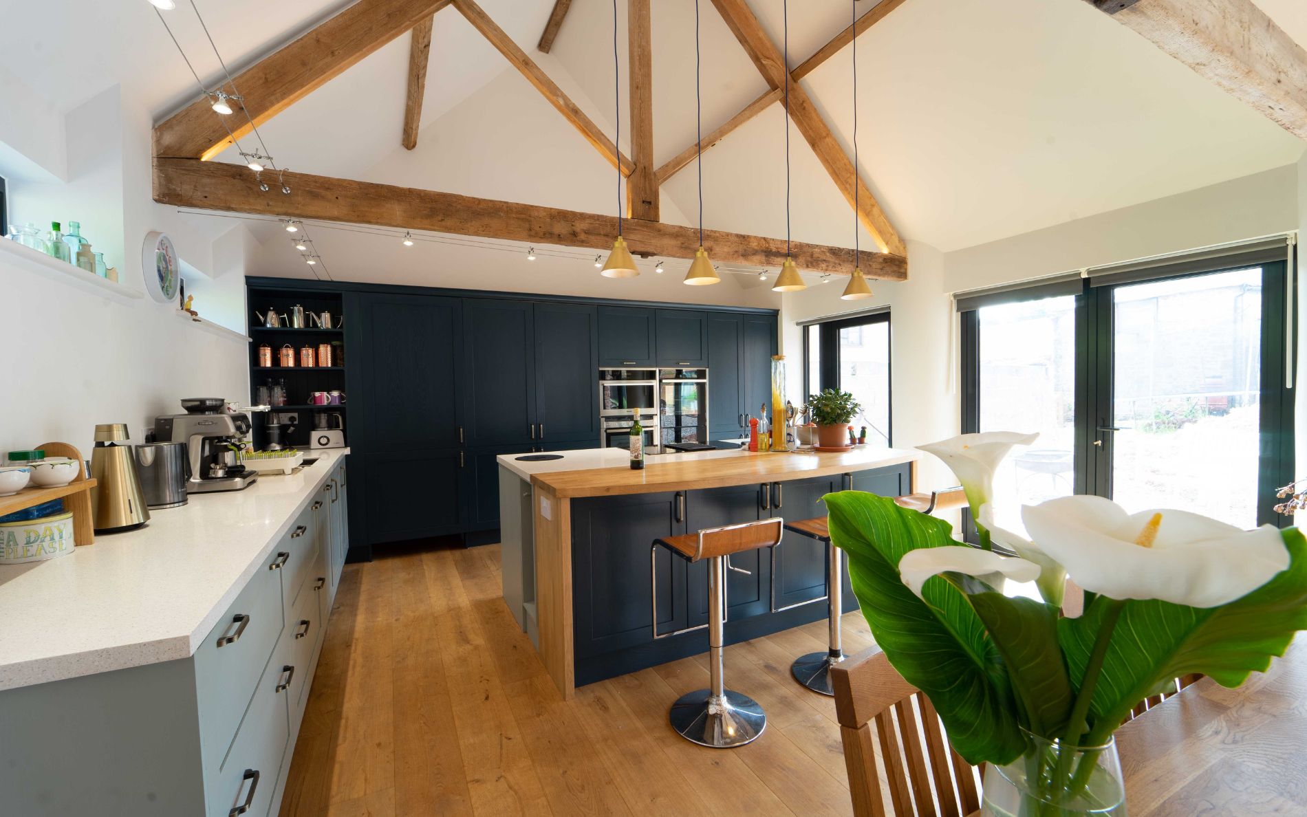 Aldana Kitchen in Marine & Pantry Blue by Walrow Kitchens
