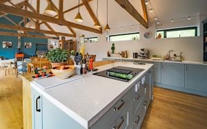 Aldana Kitchen in Marine & Pantry Blue by Walrow Kitchens