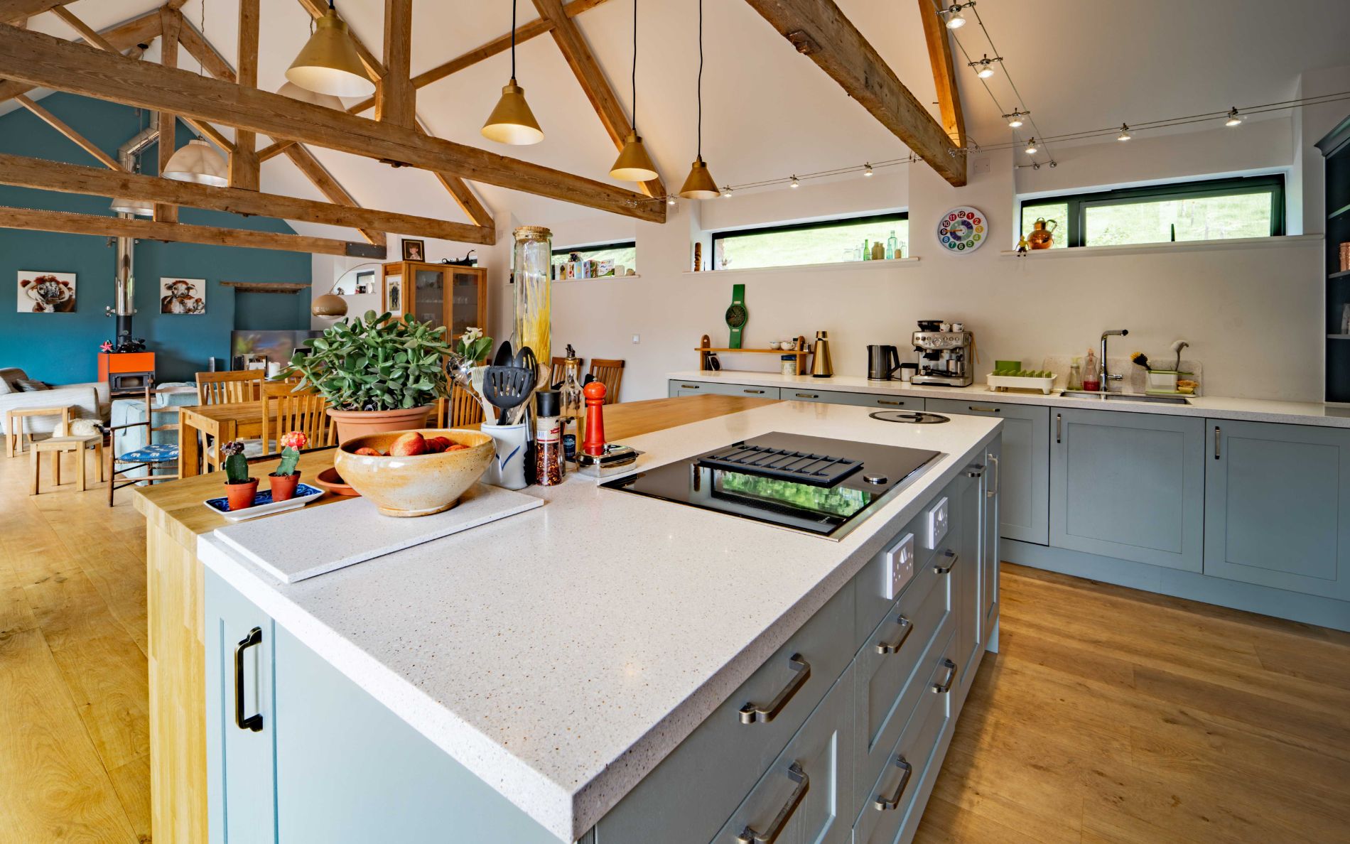 Aldana Kitchen in Marine & Pantry Blue by Walrow Kitchens