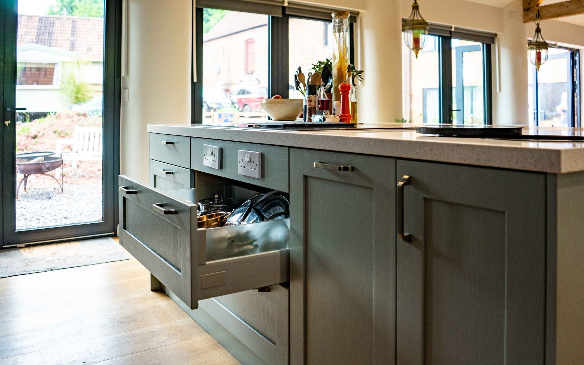 Aldana Kitchen in Marine & Pantry Blue by Walrow Kitchens