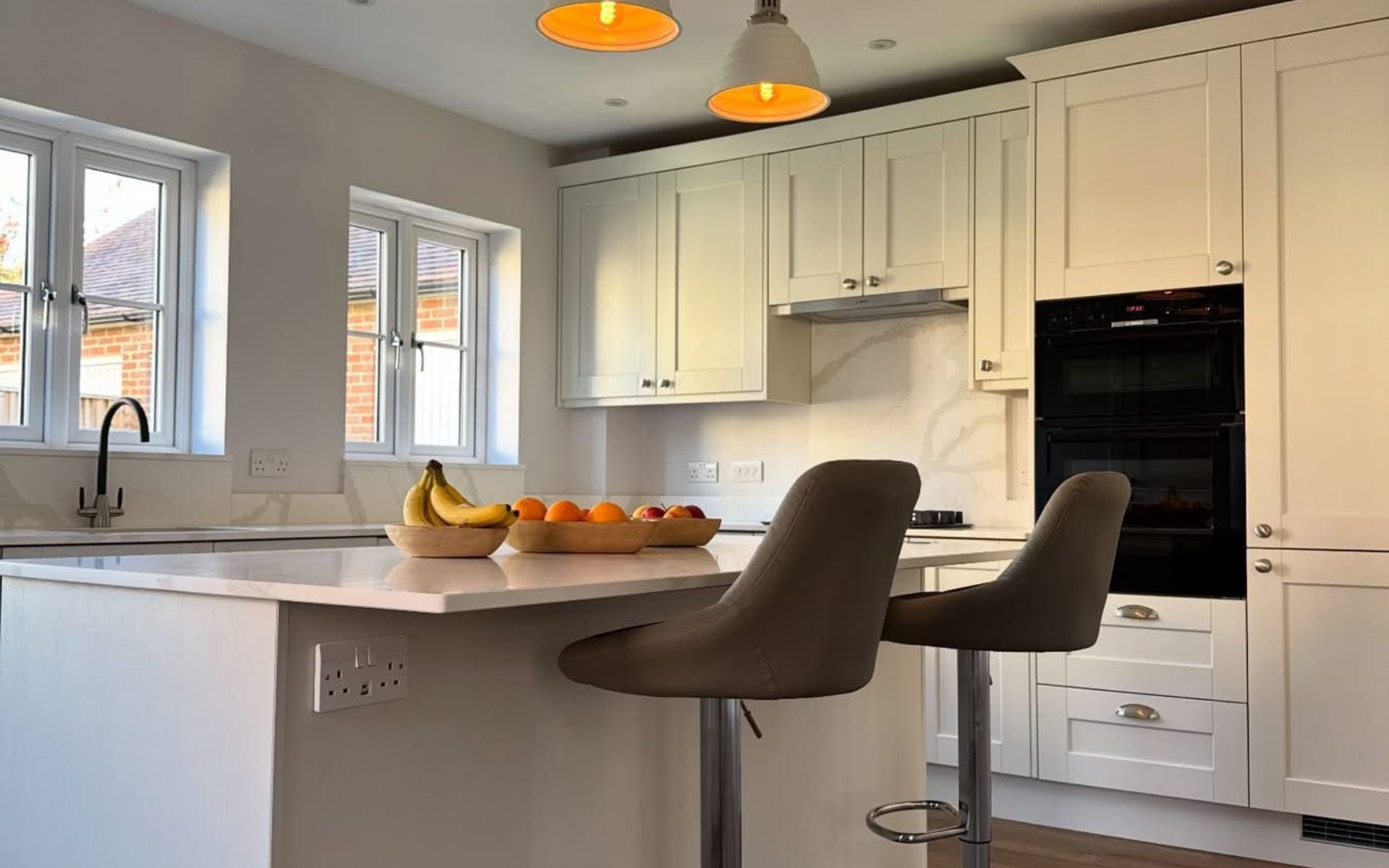 Kensington Kitchen in Porcelain by Thomson Interiors
