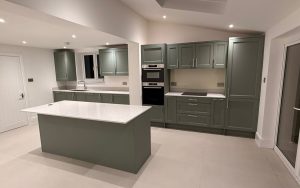 Pembridge Kitchen in Reed Green by Silver Birch Kitchen Design