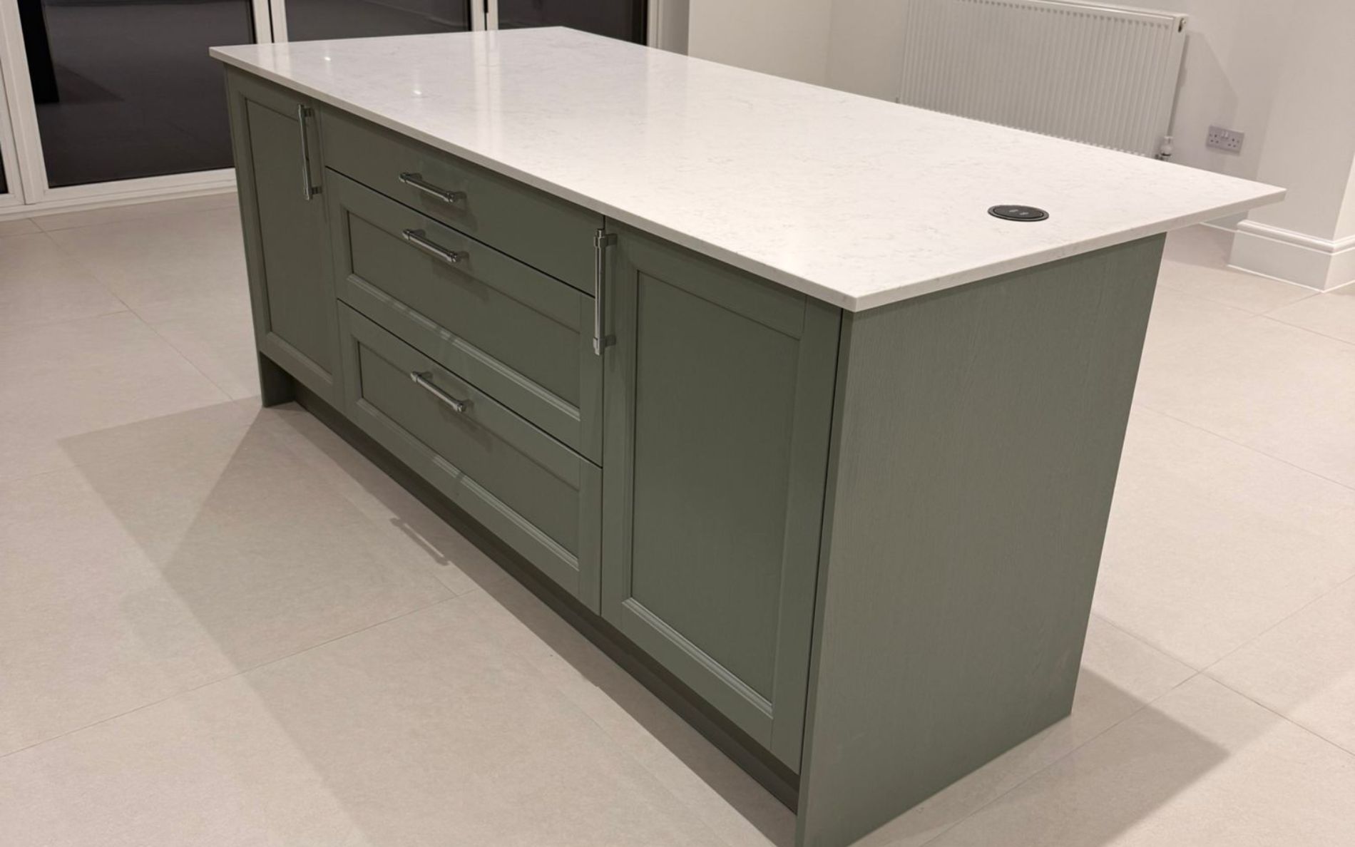 Pembridge Kitchen in Reed Green by Silver Birch Kitchen Design
