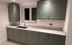 Pembridge Kitchen in Reed Green by Silver Birch Kitchen Design