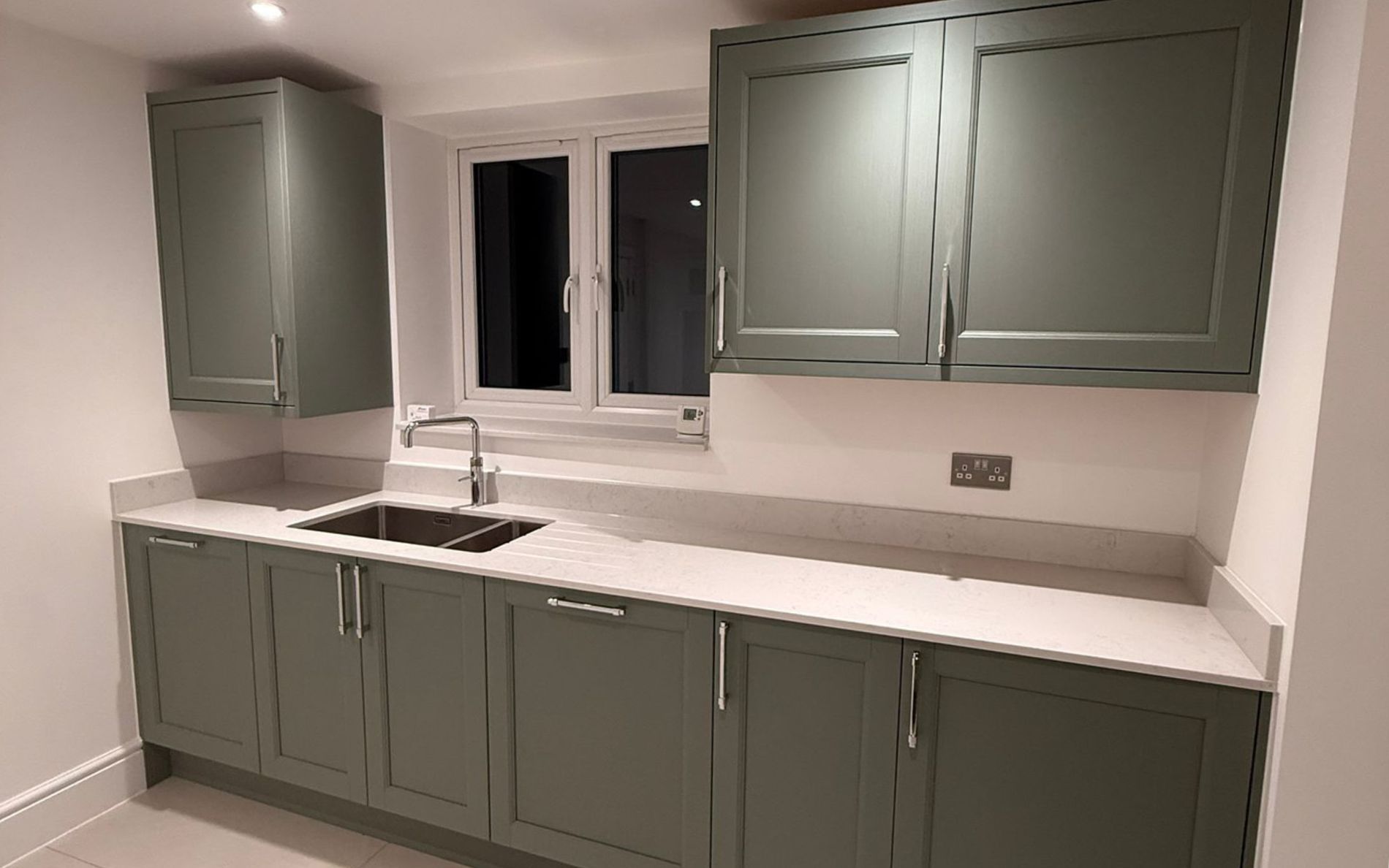 Pembridge Kitchen in Reed Green by Silver Birch Kitchen Design