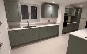 Pembridge Kitchen in Reed Green by Silver Birch Kitchen Design
