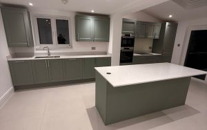 Pembridge Kitchen in Reed Green by Silver Birch Kitchen Design