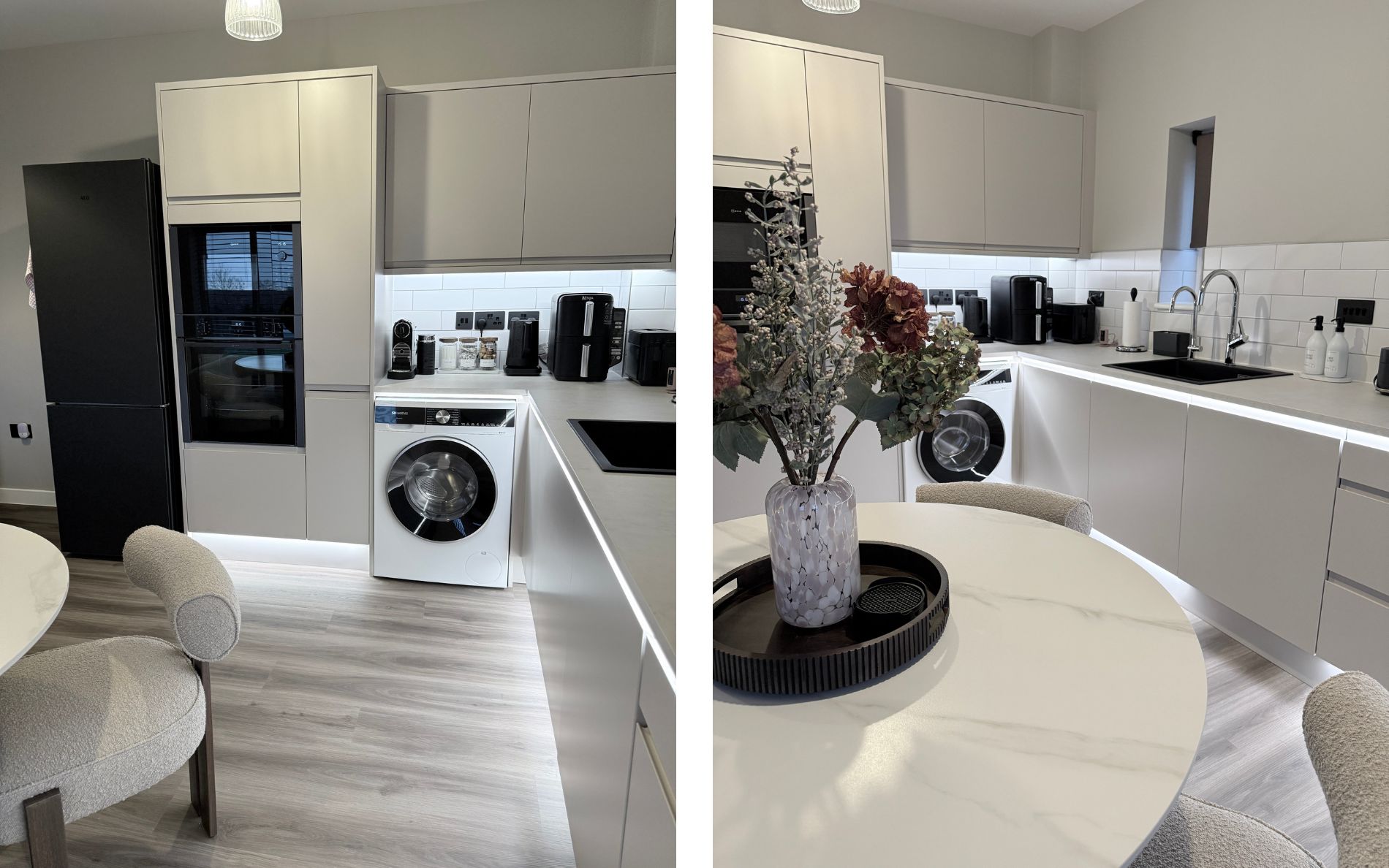 Strada Matte Kitchen in Cashmere by Saturn Interiors