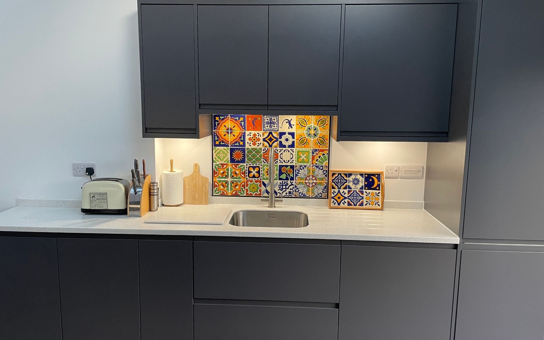 Strada Matte Kitchen in Graphite by Walrow Kitchens