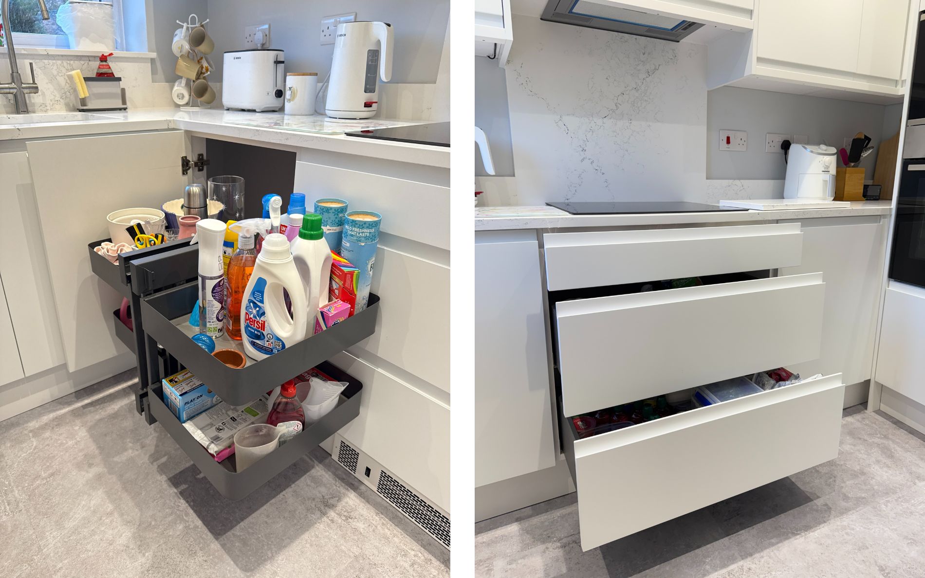 Strada Matte Kitchen in White by Saturn Interiors