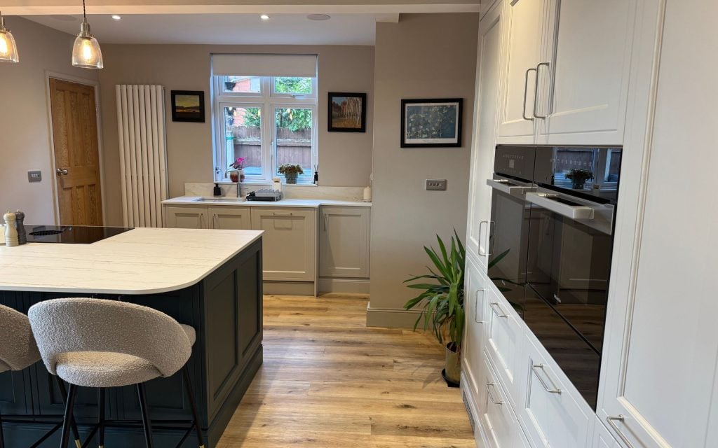 Winslow Kitchen in Taupe Grey & Heritage Green by Newark Interiors