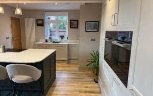 Winslow Kitchen in Taupe Grey & Heritage Green by Newark Interiors