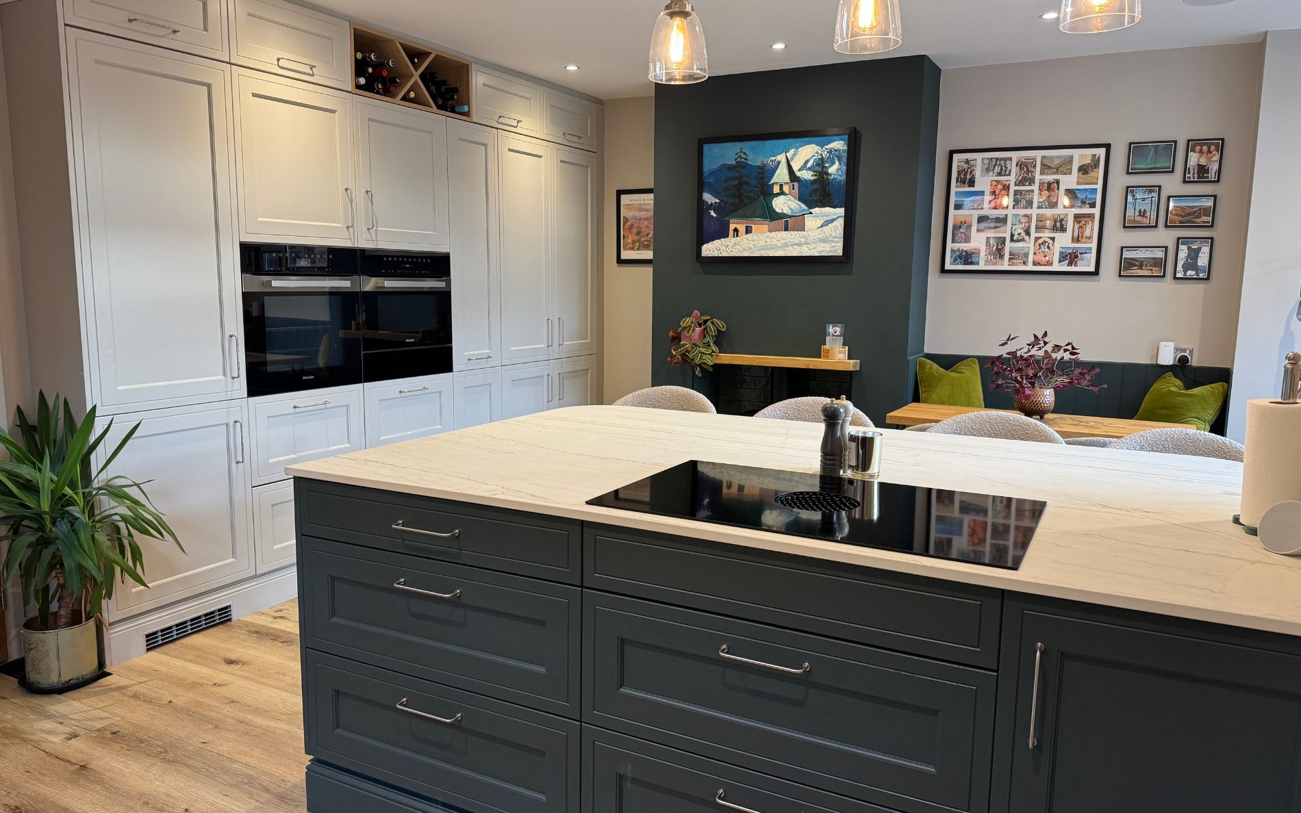 Winslow Kitchen in Taupe Grey & Heritage Green by Newark Interiors