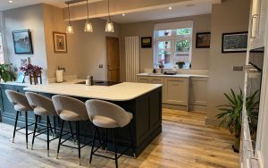 Winslow Kitchen in Taupe Grey & Heritage Green by Newark Interiors