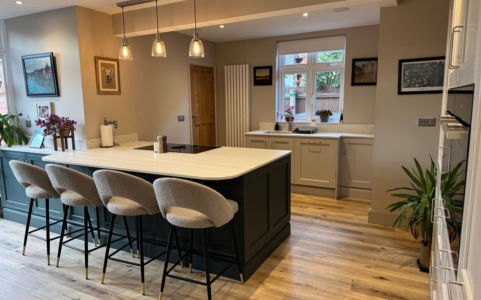 Winslow Kitchen in Taupe Grey & Heritage Green by Newark Interiors