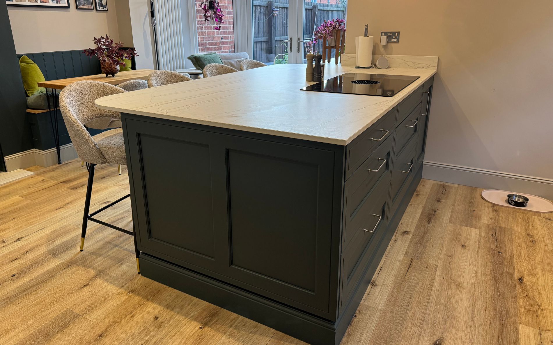 Winslow Kitchen in Taupe Grey & Heritage Green by Newark Interiors