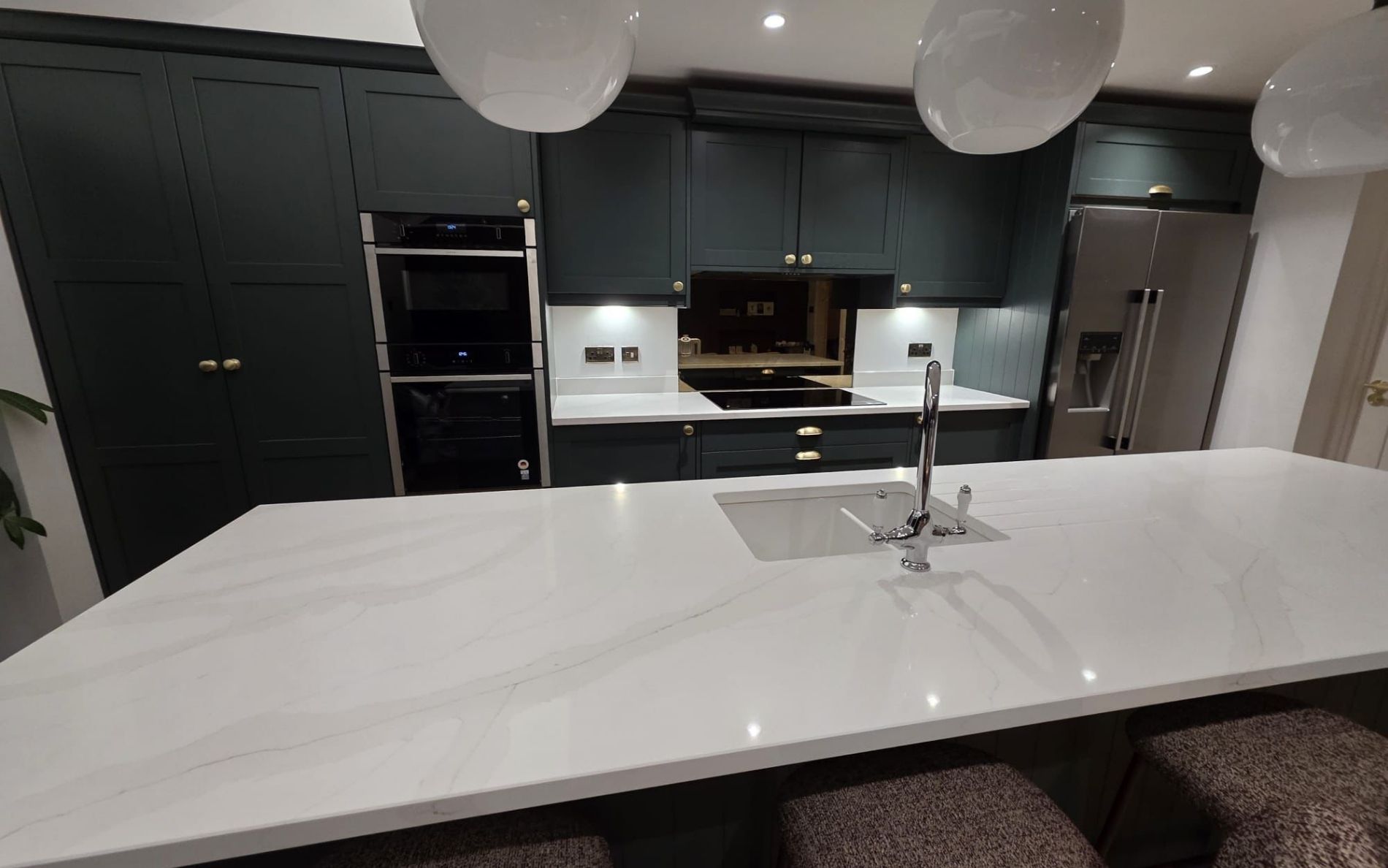 Aldana Kitchen in Heritage Green by Vie Home Improvements