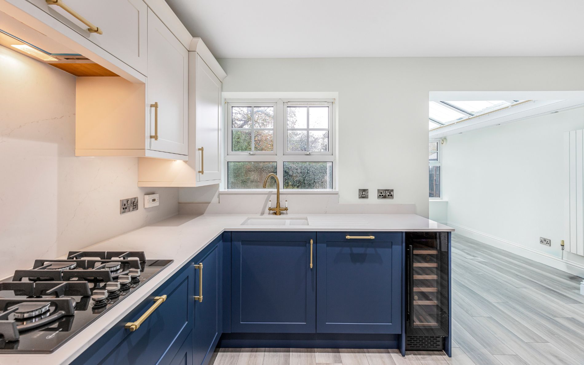 Clifden Kitchen in Airforce & Porcelain by Rever Kitchens