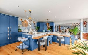 Ellesmere in Parisian Blue & Ferro in Rusted Iron Kitchen by Rever Kitchens