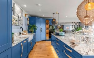 Ellesmere in Parisian Blue & Ferro in Rusted Iron Kitchen by Rever Kitchens