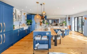 Ellesmere in Parisian Blue & Ferro in Rusted Iron Kitchen by Rever Kitchens