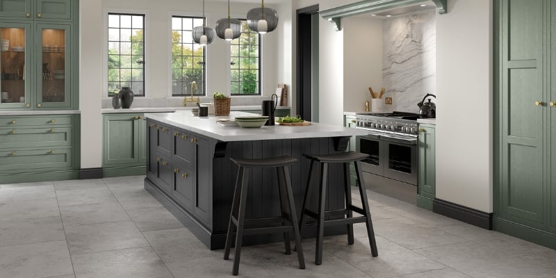 Inframe Kitchens Explained Blog | Belgravia - Reed Green and Cannon Black