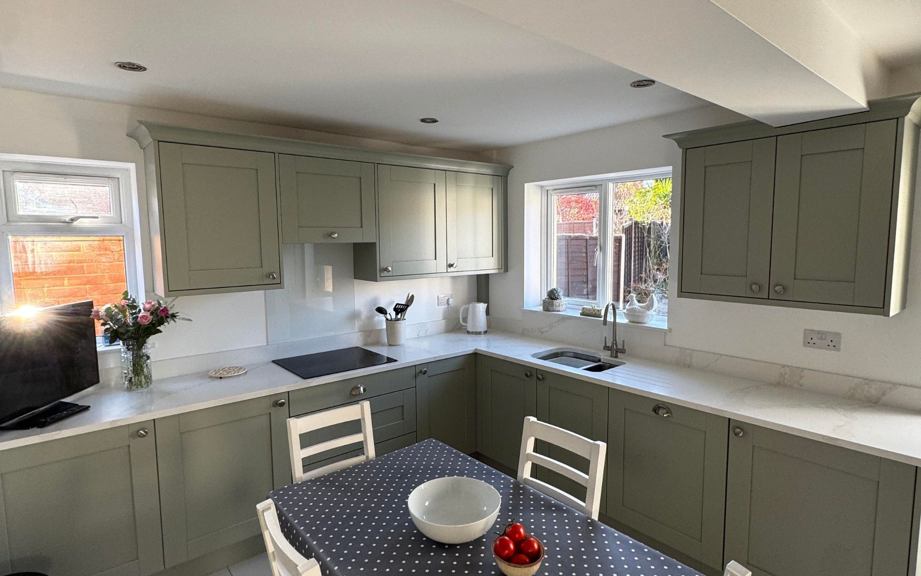 Madison Kitchen in Sage Green by The Kitchen Broker