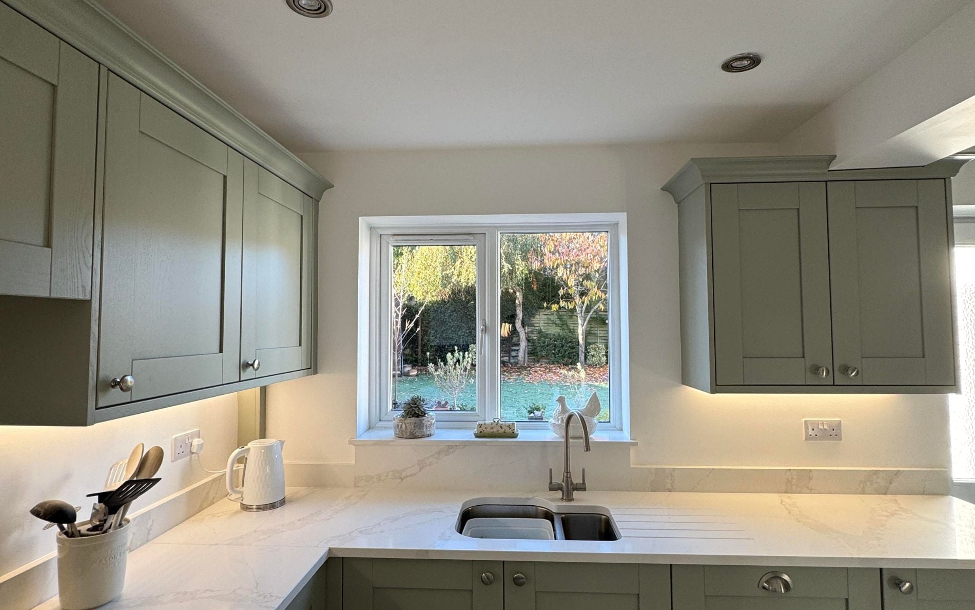 Madison Kitchen in Sage Green by The Kitchen Broker