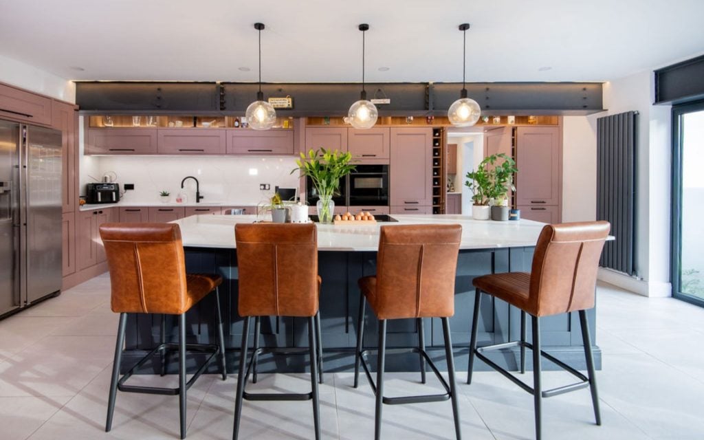 Madison Kitchen in Vintage Pink & Slate Blue by Kitchen Warehouse