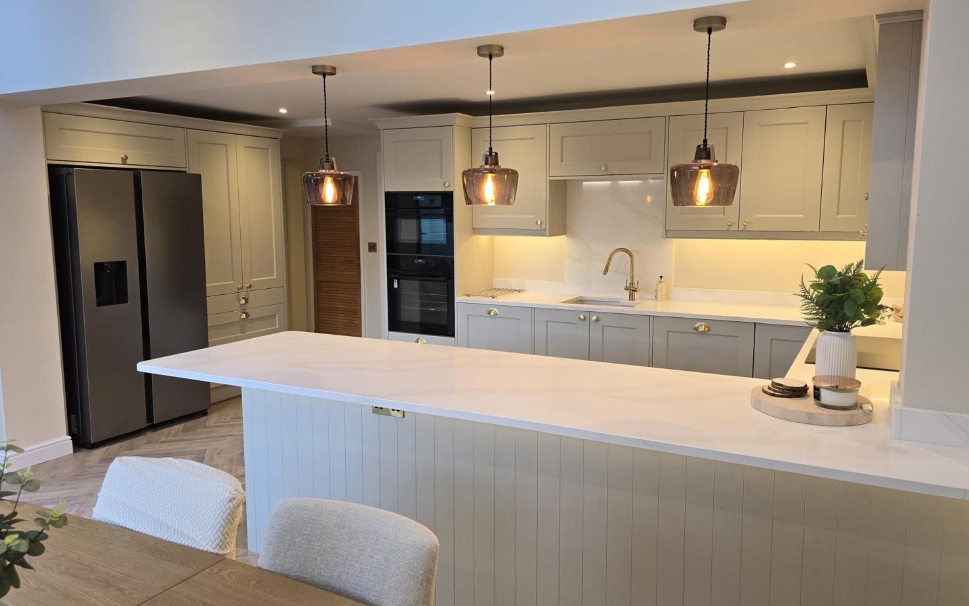 Wakefield Kitchen in Mussel by Vie Home Improvements