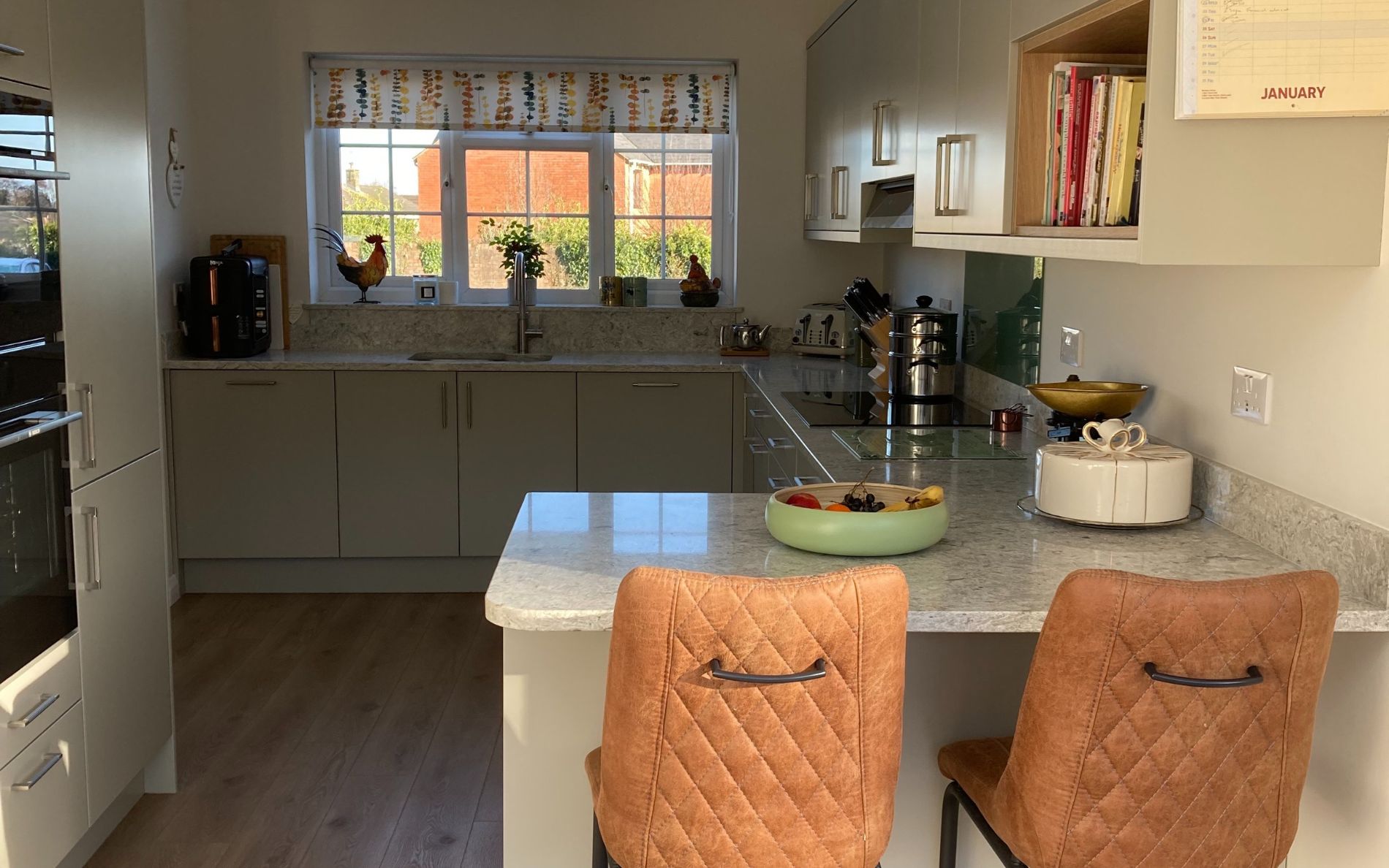 Zola Matte Kitchen in Stone by The Kitchen Broker