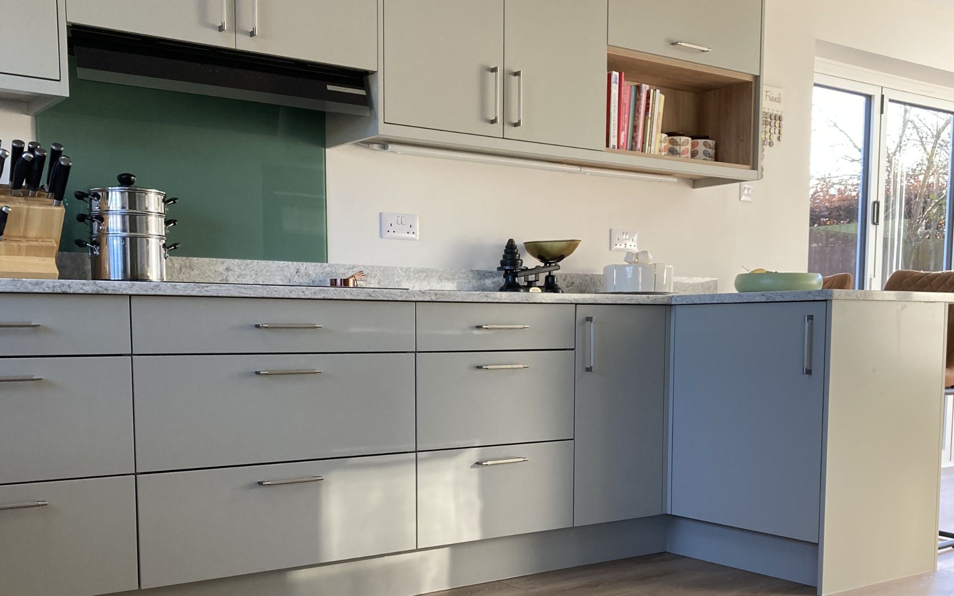 Zola Matte Kitchen in Stone by The Kitchen Broker