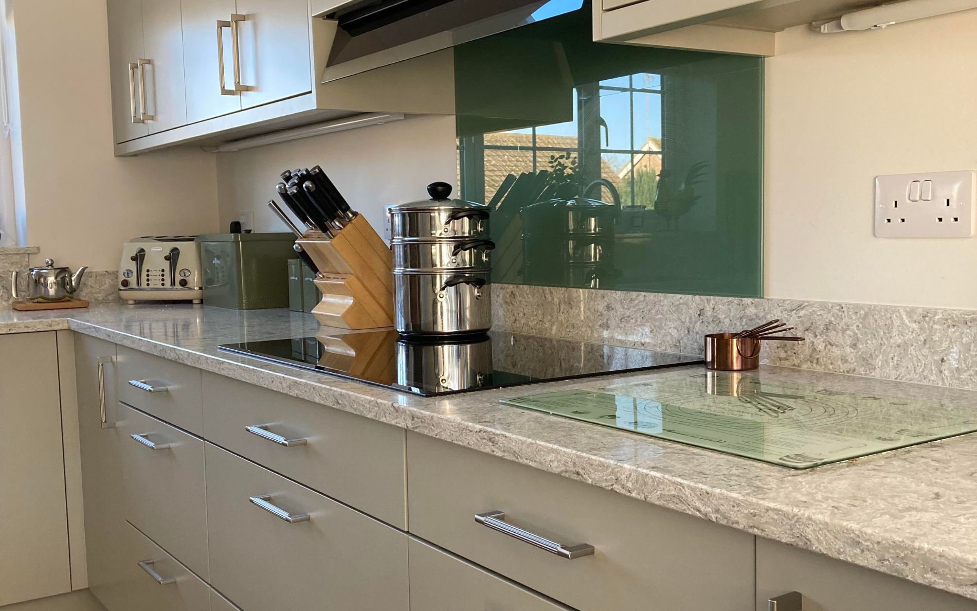 Zola Matte Kitchen in Stone by The Kitchen Broker