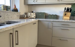 Zola Matte Kitchen in Stone by The Kitchen Broker